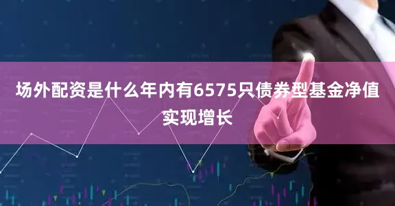 场外配资是什么年内有6575只债券型基金净值实现增长