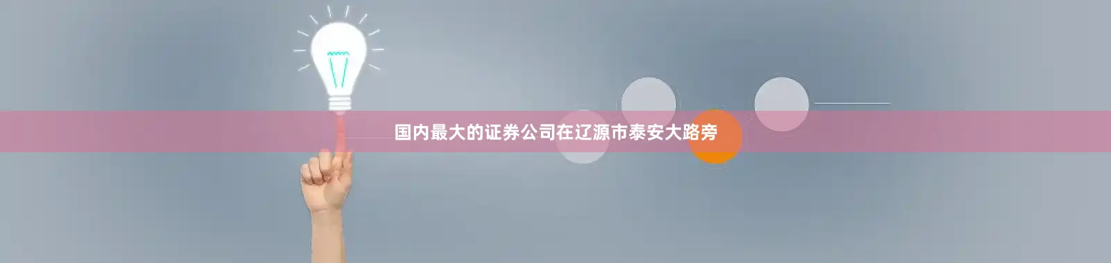 国内最大的证券公司在辽源市泰安大路旁