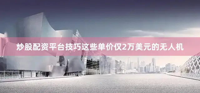 炒股配资平台技巧这些单价仅2万美元的无人机